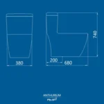 تصویر سایزهای توالت فرنگی آنتوریوم چینی کرد